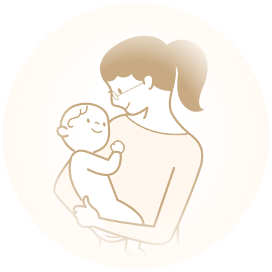 母と子イラスト